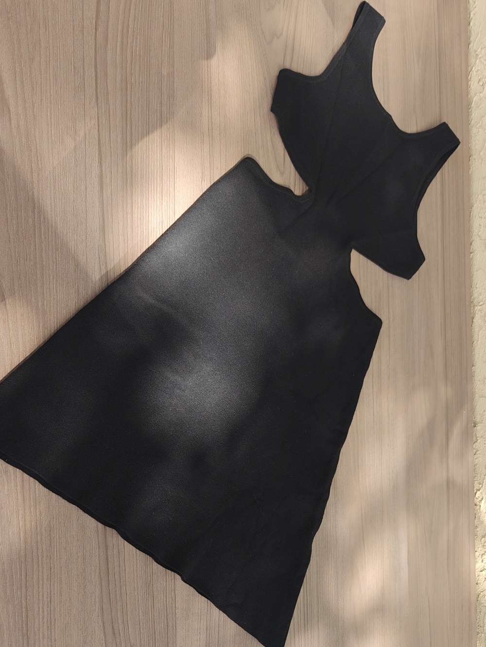 ENFOLD Black Cutout Fit & Flare Dress